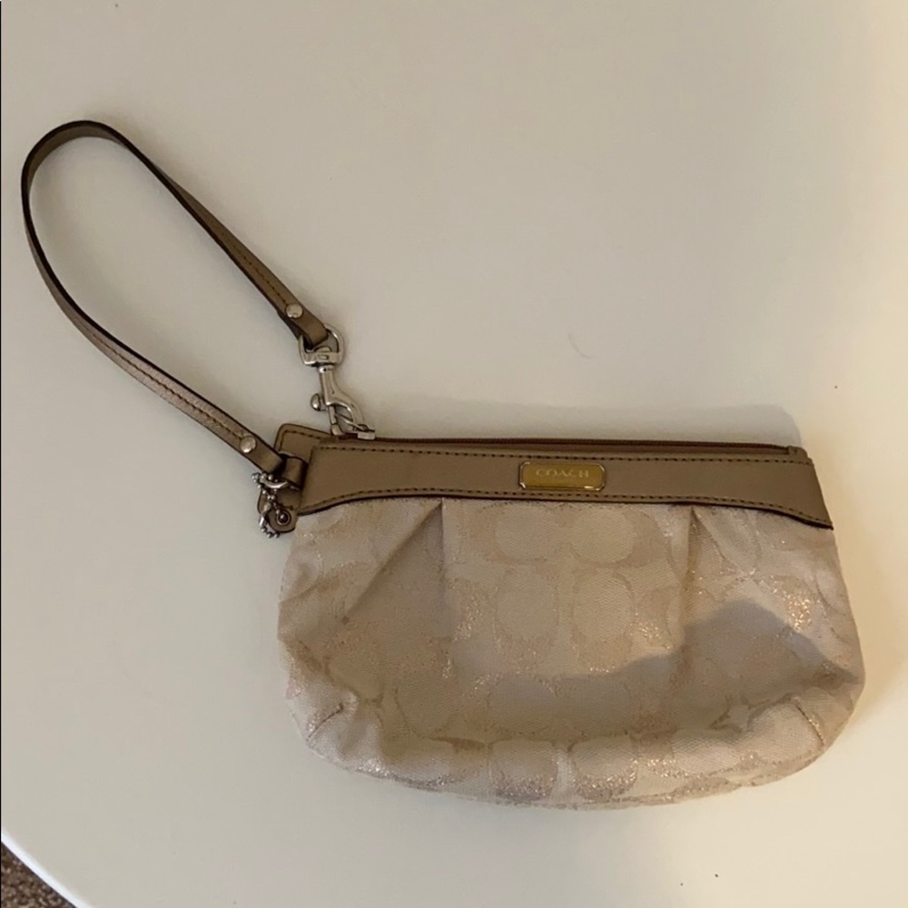 Gold Coach Wristlet